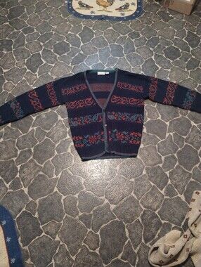 CAMPUS Mens v neck button up sweater VINTAGE